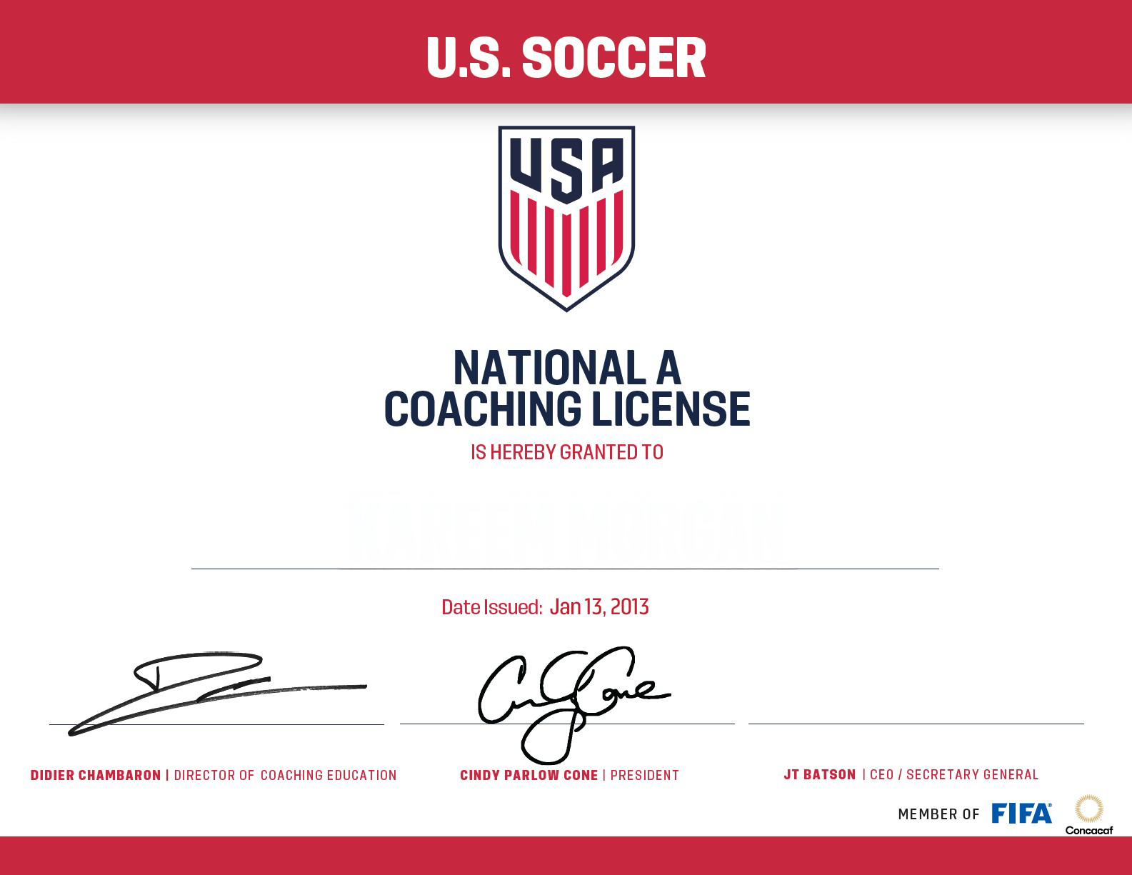 USSF A-Licensed Coach